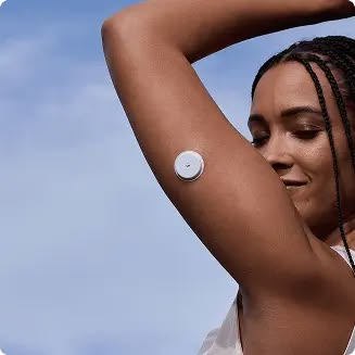 A continuous glucose monitoring sensor worn on the arm